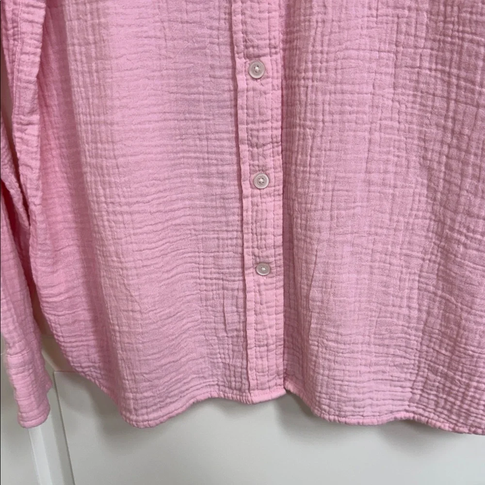 J. Crew Light Pink Crinkle Blouse - Picture 4 of 12